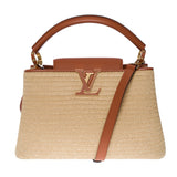 Louis Vuitton Limited Edition Capucines MM handbag strap in braided Raffia, GHW