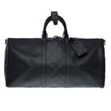 Louis Vuitton Keepall 50 Taigarama Travel bag in black canvas and leather , SHW