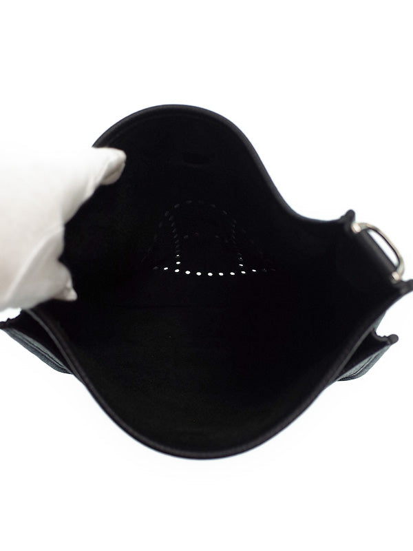 Hermes Evelyn 3PM T Stamp Shoulder Bag Black