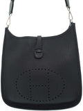 Hermes Evelyn 3PM T Stamp Shoulder Bag Black