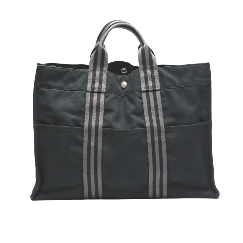 Hermes Tote Bag cotton black Tote Bag Fool ToeMM Her Line Women(Unisex)