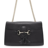 Gucci Fringe ChainShoulder Bag Black295402 Leather