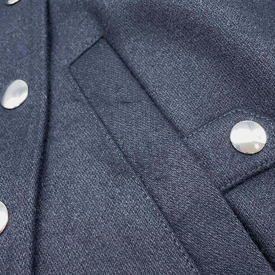 Gucci Bomber jacket with button detail Size 40 Black712880 Wool 100%