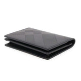 Burberry Embossed Check Bifold Card Case Black8103993 Leather