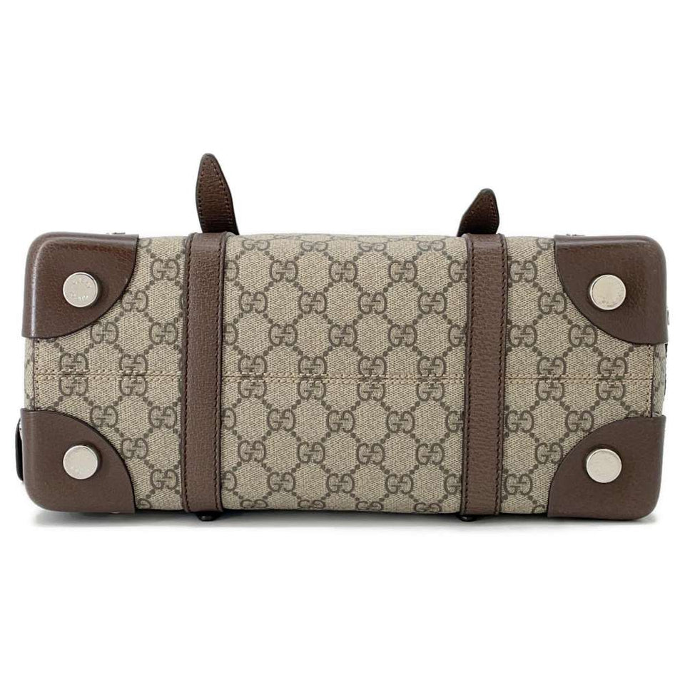 Gucci GG Supreme Detailed Tote Bag Beige/Brown643814 PVC Leather