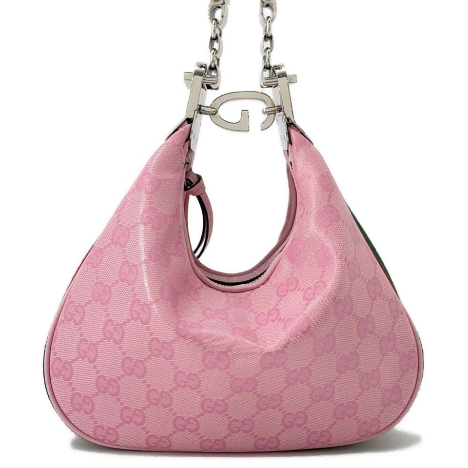 Gucci AttachÃ© Shoulder Bag Pink699409 PVC Canvas
