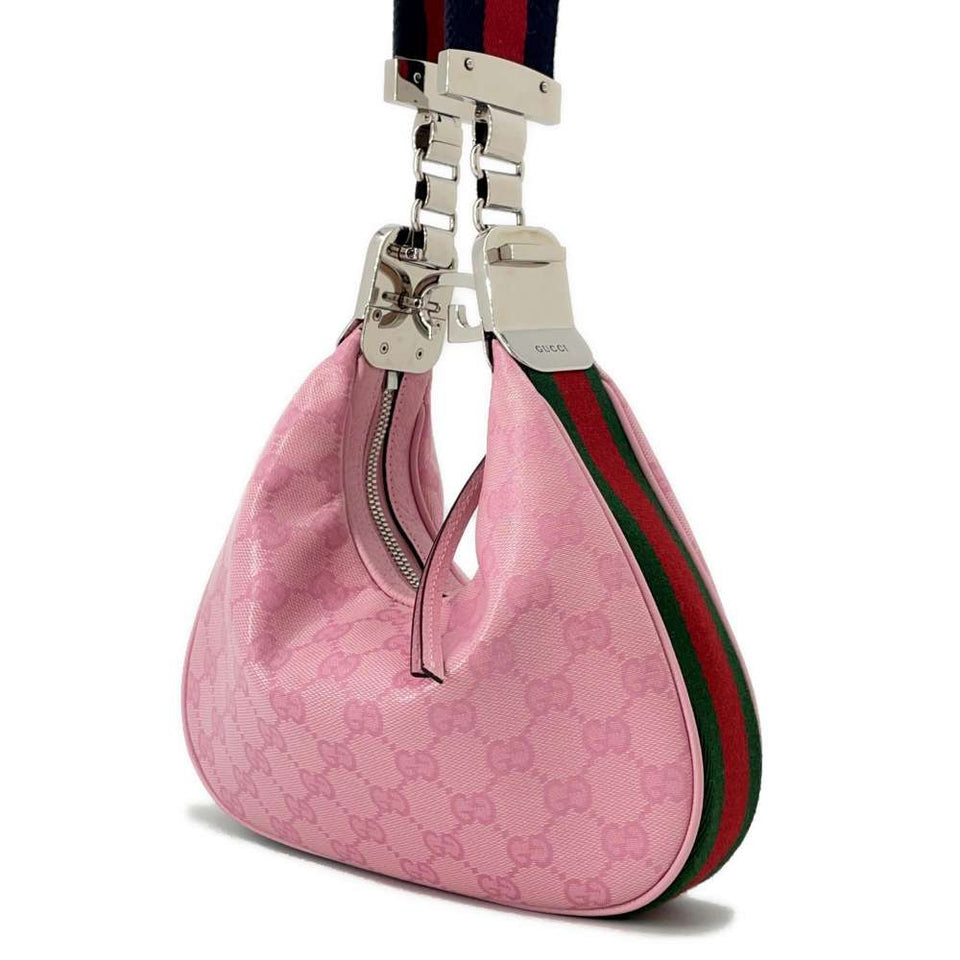 Gucci AttachÃ© Shoulder Bag Pink699409 PVC Canvas