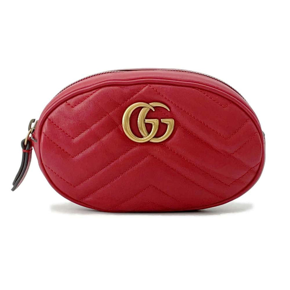 Gucci GG Marmont belt bag Red476434 Leather Size 85
