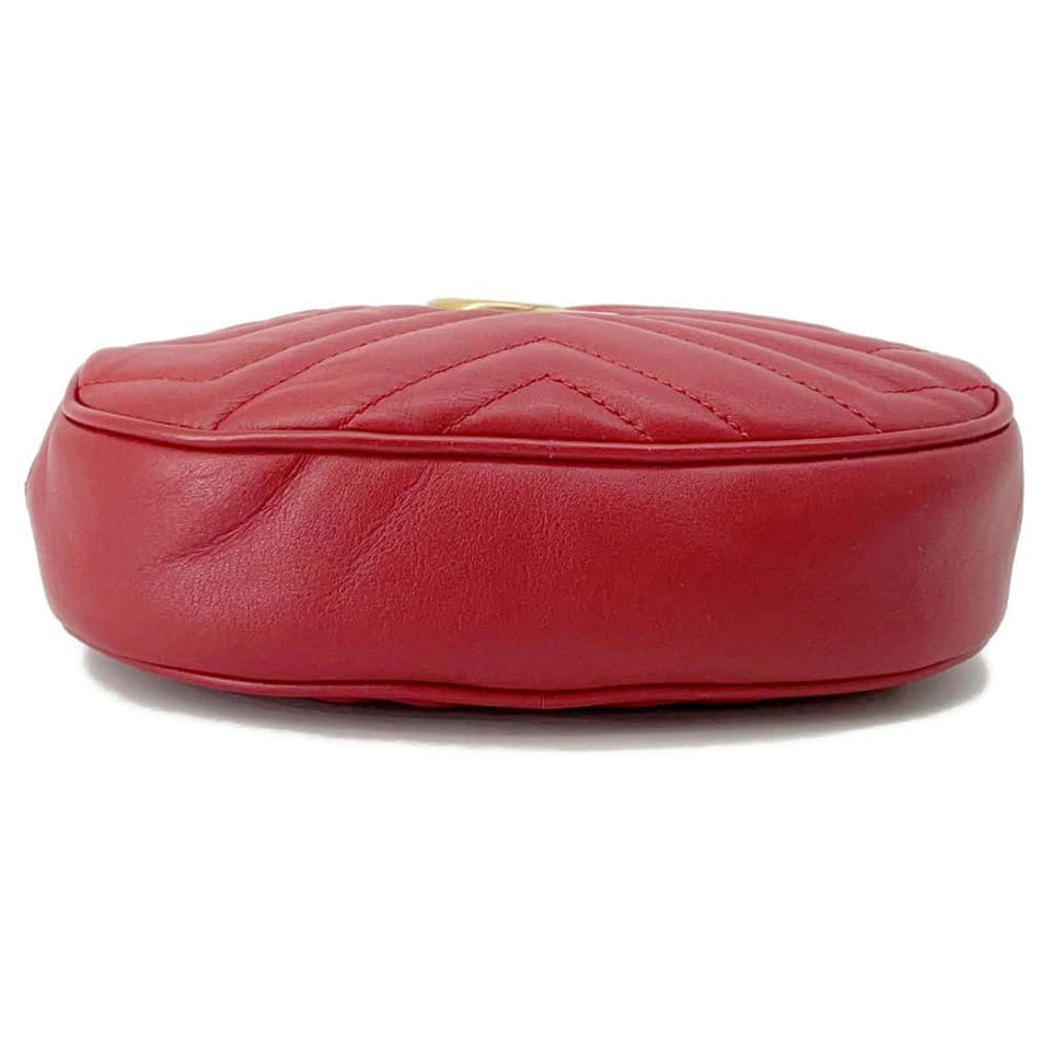 Gucci GG Marmont belt bag Red476434 Leather Size 85