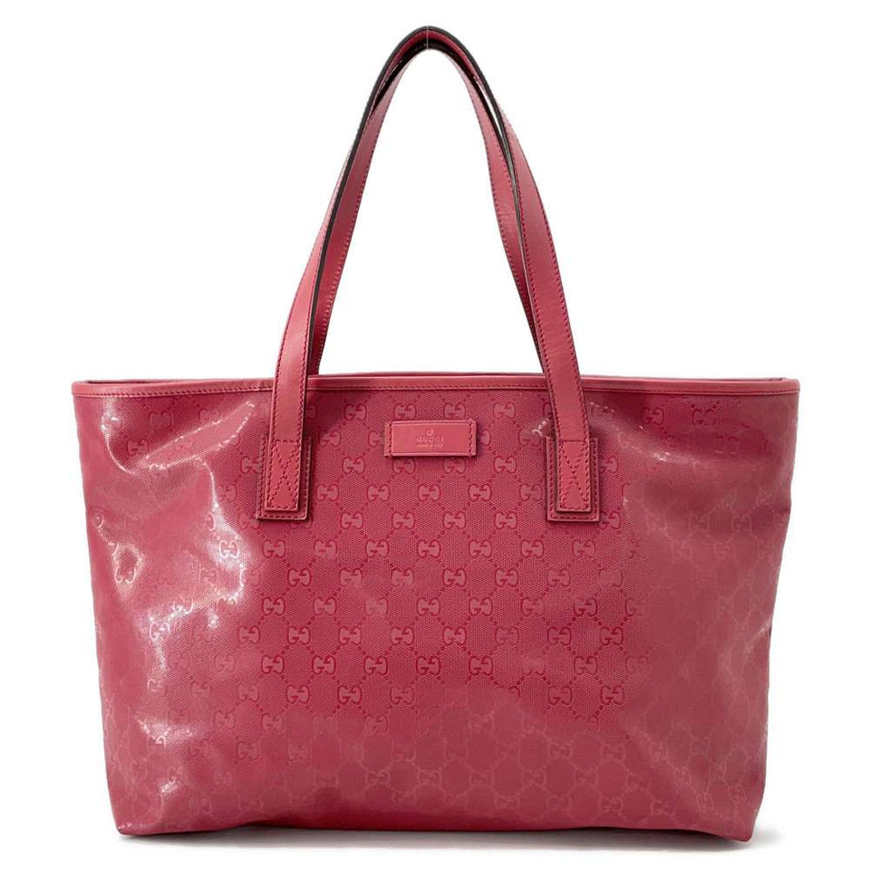 Gucci GG Imprime Tote Bag Red211137 PVC Leather