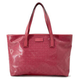 Gucci GG Imprime Tote Bag Red211137 PVC Leather