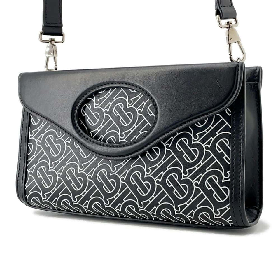 Burberry 2wayBag Black/White Leather
