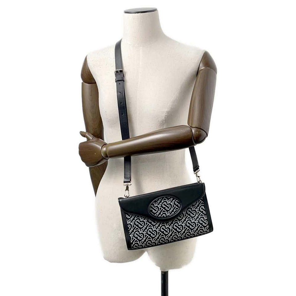Burberry 2wayBag Black/White Leather