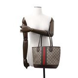 Gucci Ophidia Tote Bag Beige/Brown726762 GG SupremeCanvas Leather Size Small
