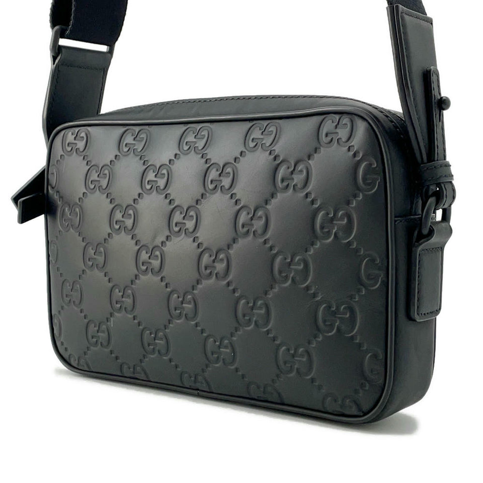 Gucci GG rubber effect Small Cross Body Bag Black771293 GG Rubber