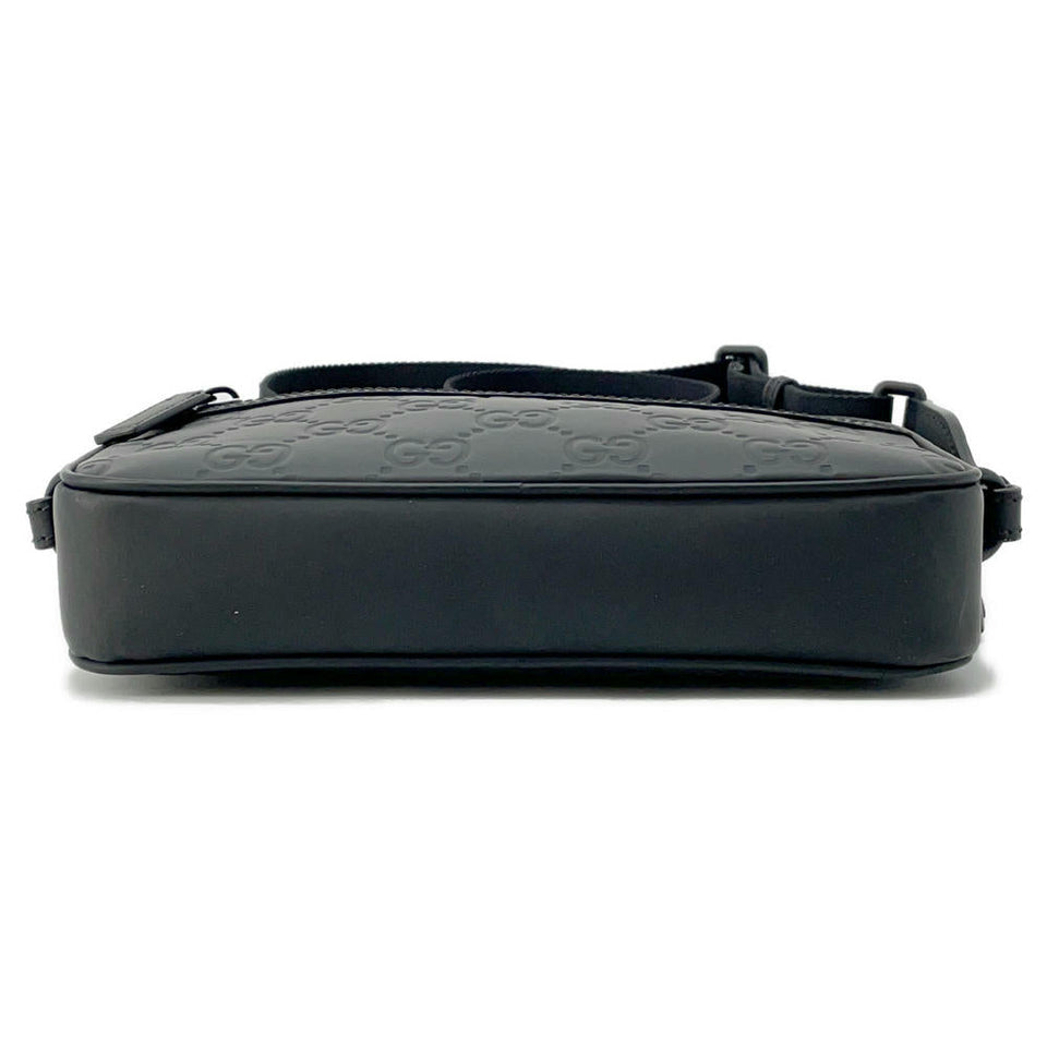 Gucci GG rubber effect Small Cross Body Bag Black771293 GG Rubber