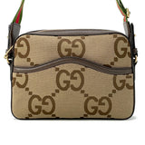 Gucci Jumbo GG Messenger Beige/Brown675891 Canvas Leather