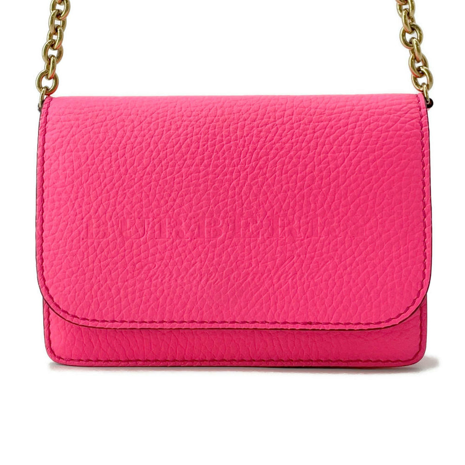 Burberry ChainShoulder Bag Pink Leather