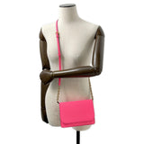 Burberry ChainShoulder Bag Pink Leather