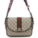 Gucci Ophidia Shoulder Bag Beige722117 GG SupremeCanvas Leather Size Small