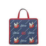 Gucci Jetson Tote Bag Children's Navy/Red605614 PVC Coated Canvas Leather