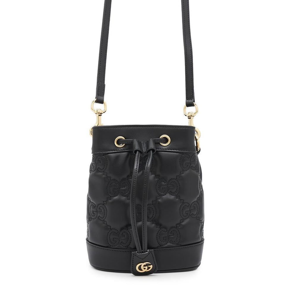 Gucci GGMatelasse bucket bag Black728231 Leather