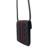 BALENCIAGA Gucci collaboration The Hacker Project phone pouch Black680130 Canvas Leather