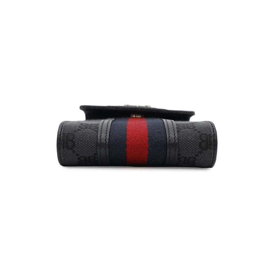 BALENCIAGA Gucci collaboration The Hacker Project phone pouch Black680130 Canvas Leather