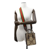 Gucci Jumbo GG 2WAY Shoulder Beige/Brown699406 GG Canvas Leather Size Mini