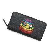 Gucci Eagle GG Supreme Zip Around Wallet Black451273 GG SupremeCanvas