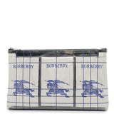 Burberry EKD Label Pouch White/Transparent Plastics Canvas