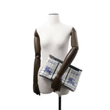 Burberry EKD Label Pouch White/Transparent Plastics Canvas