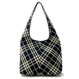 Burberry Check One Handle Tote Bag Black/Calico80944761 Canvas Size Large