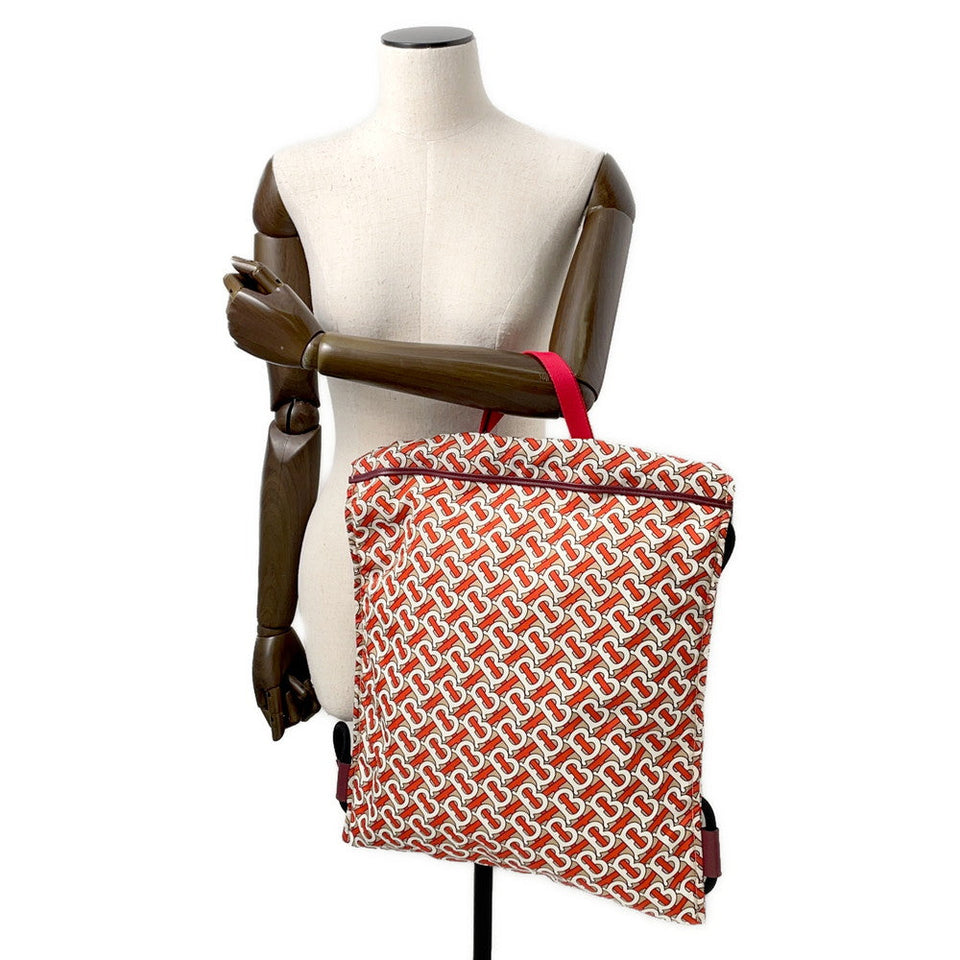 Burberry TBMonogram Backpack Beige/Orange/White Nylon