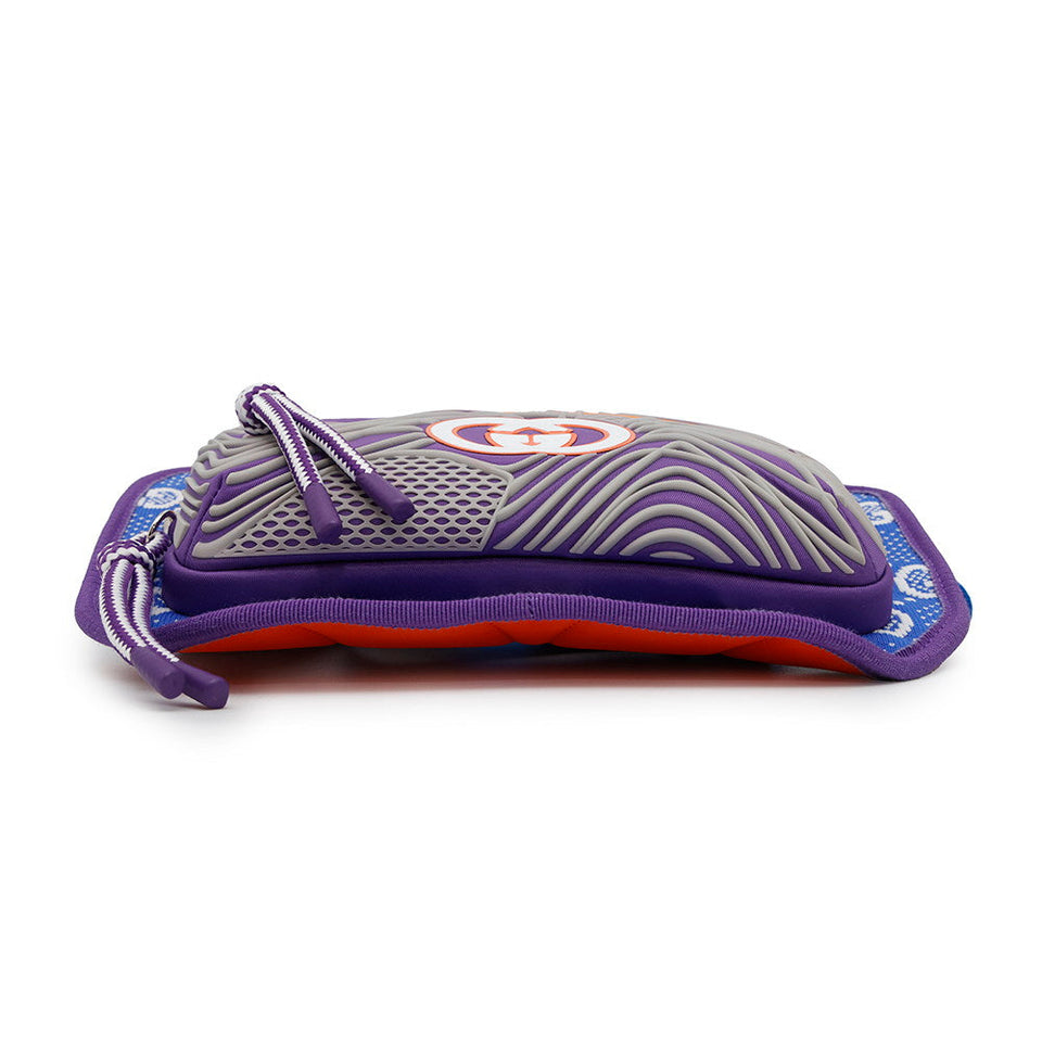 Gucci GGNylon Belt Bag Purple/Orange752102 Nylon Rubber