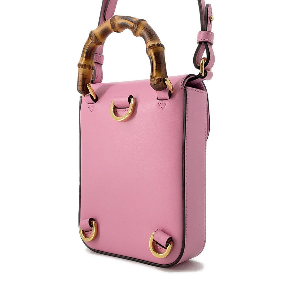 Gucci Bamboo3WAYShoulder Bag Pink702106 Leather Bamboo