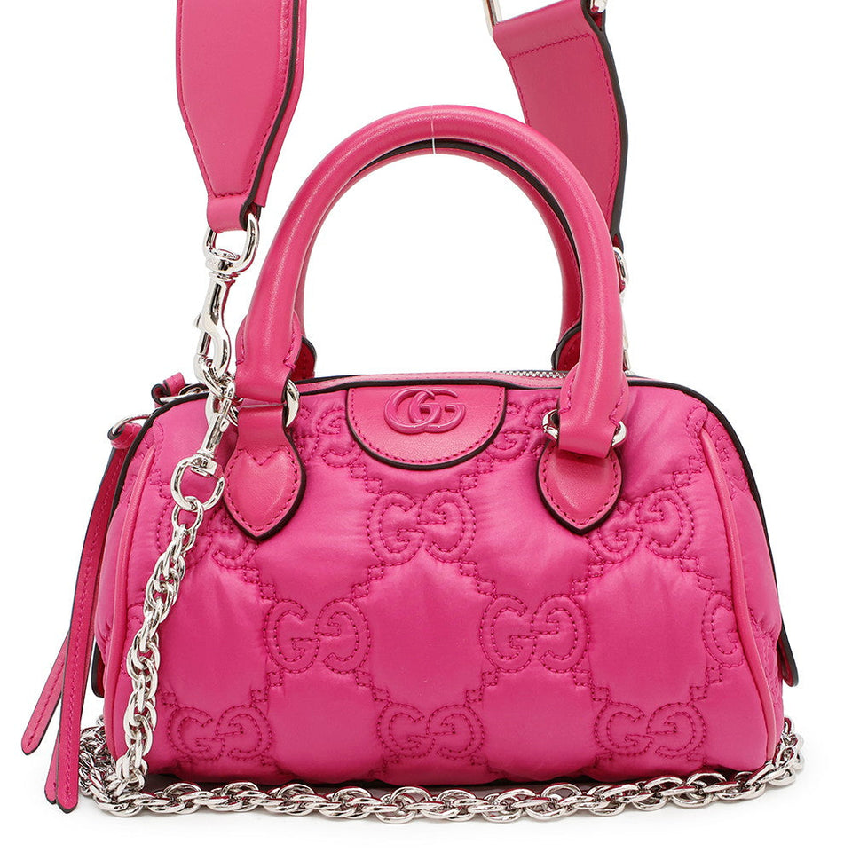 Gucci GGMatelasse 2WAYHandbag Pink702251 Nylon Leather
