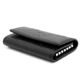 Gucci GG Embossed 6-Key Case Black625565 Leather