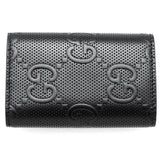 Gucci GG Embossed 6-Key Case Black625565 Leather