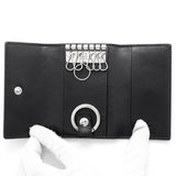 Gucci GG Embossed 6-Key Case Black625565 Leather