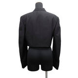 Gucci Tailored Jacket Size 40 Black737459 Mohair 60% Wool 40%