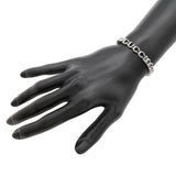 Gucci Icon Script Chain Bracelet Size M Silver796655 Metal