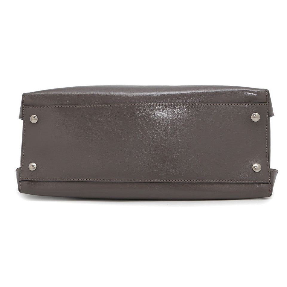 Burberry Soft Banner 2WAYBag Gray Leather