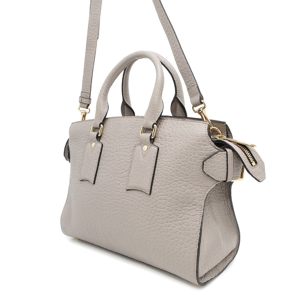 Burberry Medium Clifton Insignia Gray3971049 Leather