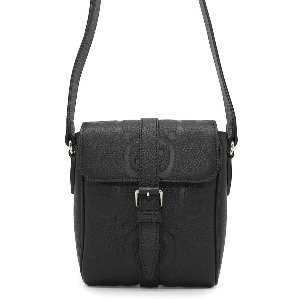Gucci jumbo GG messenger bag Black760235 Leather Size Small