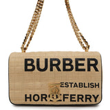Burberry Horseferry Print Small Lola Beige8030229 Raffia Leather