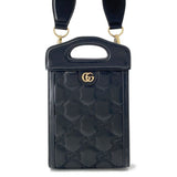 Gucci GGMatelasse Top Handle 2WAY Shoulder Bag Black723776 Leather Size Mini