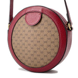 Gucci GG Supreme Round Shoulder Bag Doraemon Collaboration Brown/Red625216 PVC Leather