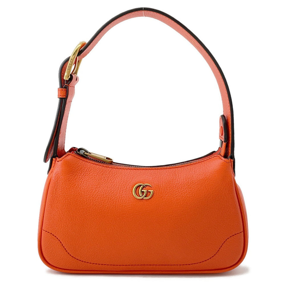Gucci GG Marmont Aphrodite Orange739076 Leather Size Mini