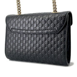 Gucci Emily ChainShoulder Black449636 MicroGuccissimaLeather